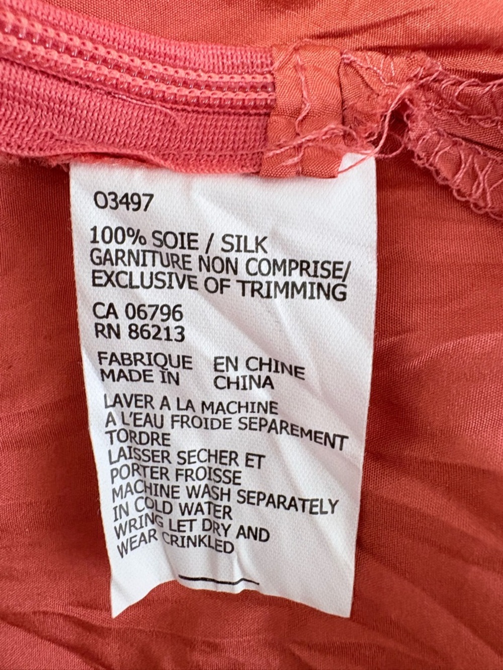 NWT Tristan & Iseut Peach Ruffled Front 100% Silk Romantic Sleeveless Blouse - Picture 8 of 10